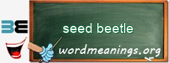 WordMeaning blackboard for seed beetle